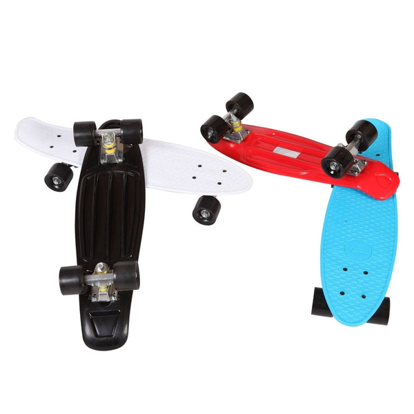 22"/24"/27"Retro Mini Skateboard Cruiser Style Complete Deck Plastic Skate Board