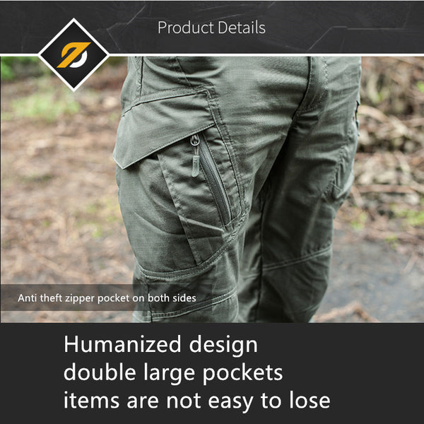 Waterproof War Game Cargo pants mens silm Casual Pants side zipper mens trousers Combat SWAT Army military pants Active Pants