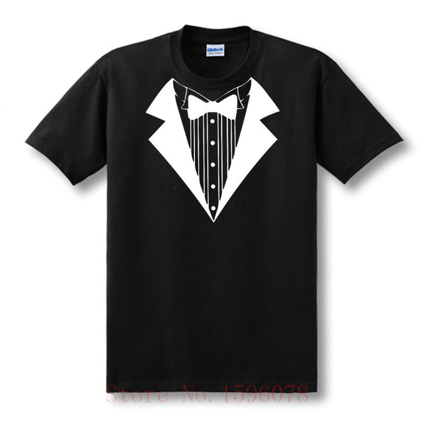 New Novelty Men T Shirts Tuxedo Tees Retro Tie Funny Camisetas Men O Neck Top Tshirt Casual Fitness Mens Clothing